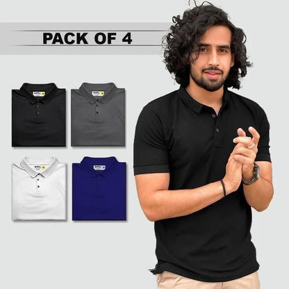 KoreanWeave™ – (Pack of 4) Pure Korean Cotton Polo T-Shirts